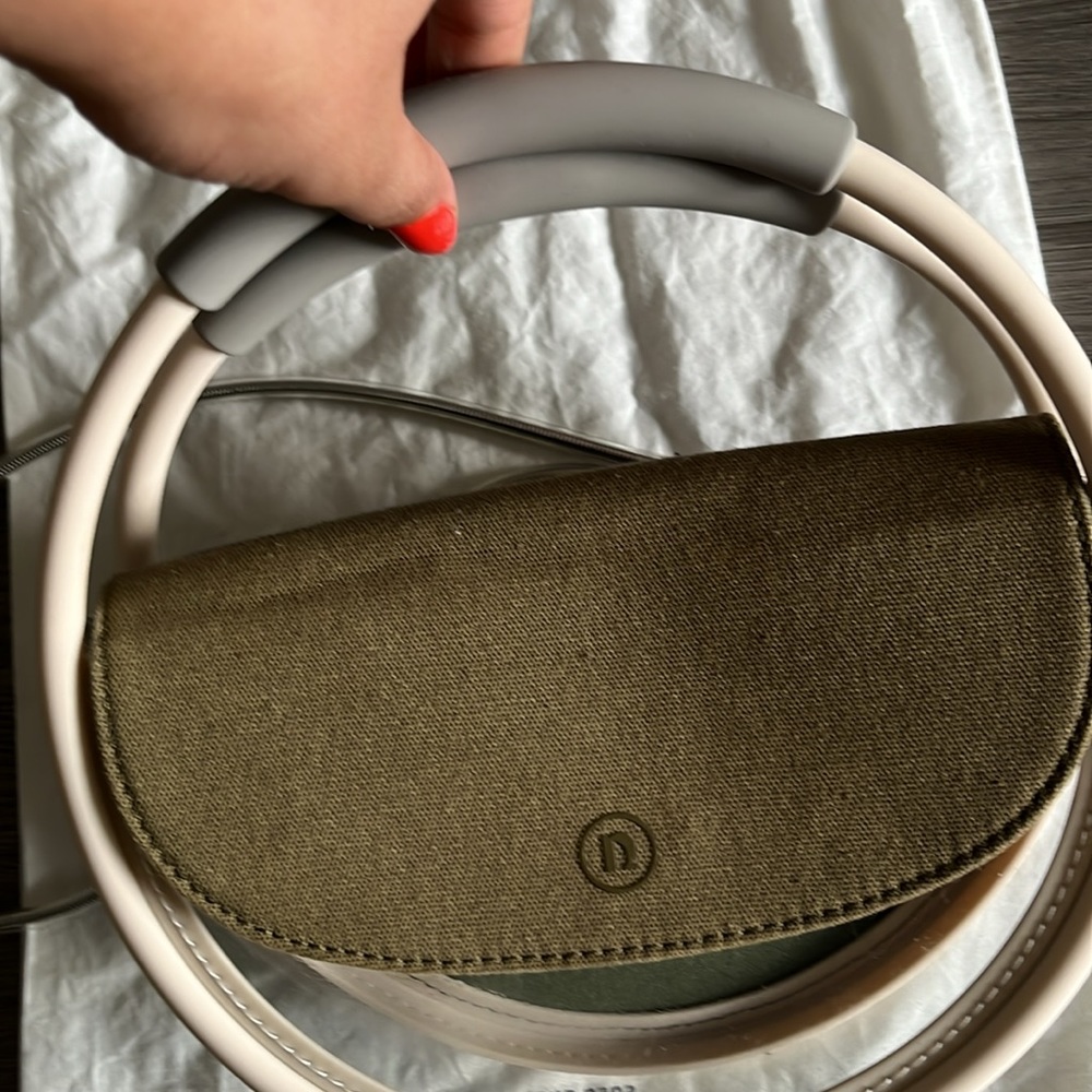 Nana-Nana SS Leather handle transparent circle bag